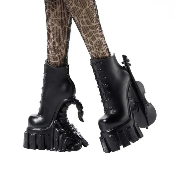 Monster High-Mercredi Addams en Uniforme-Poup?e avec La Chose - Monster High - HXJ04-7