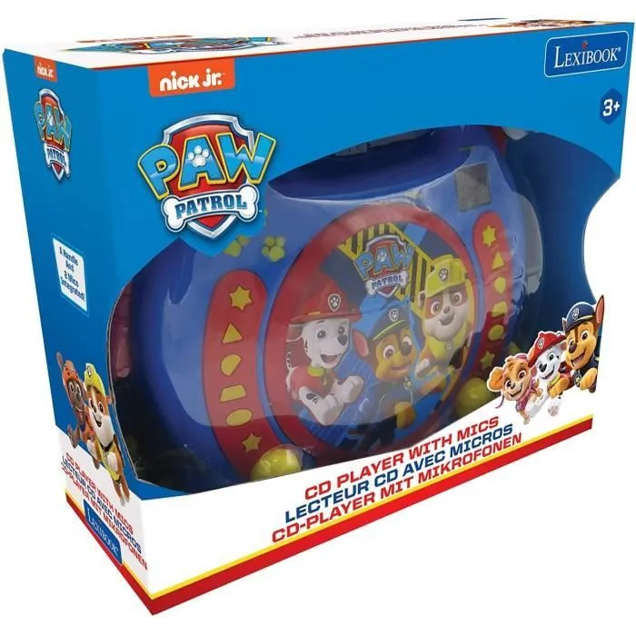 Lecteur CD portable avec 2 microphones Pat Patrouille-4