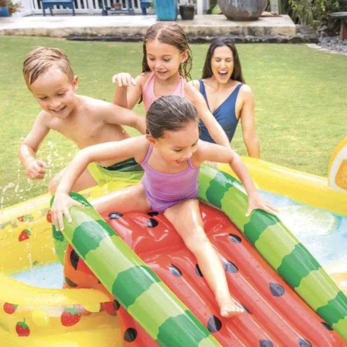 Aire de jeux Gonflable Aquatique Fruits - Intex 244 x 191 x 91 cm-2