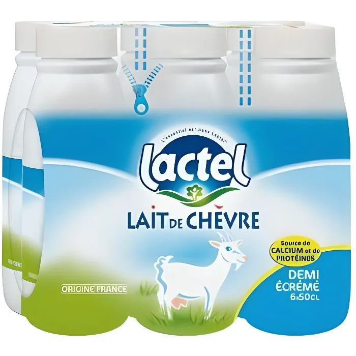 Lactel Lait de Chèvre Demi-écrémé 50cl (pack de 6)-0