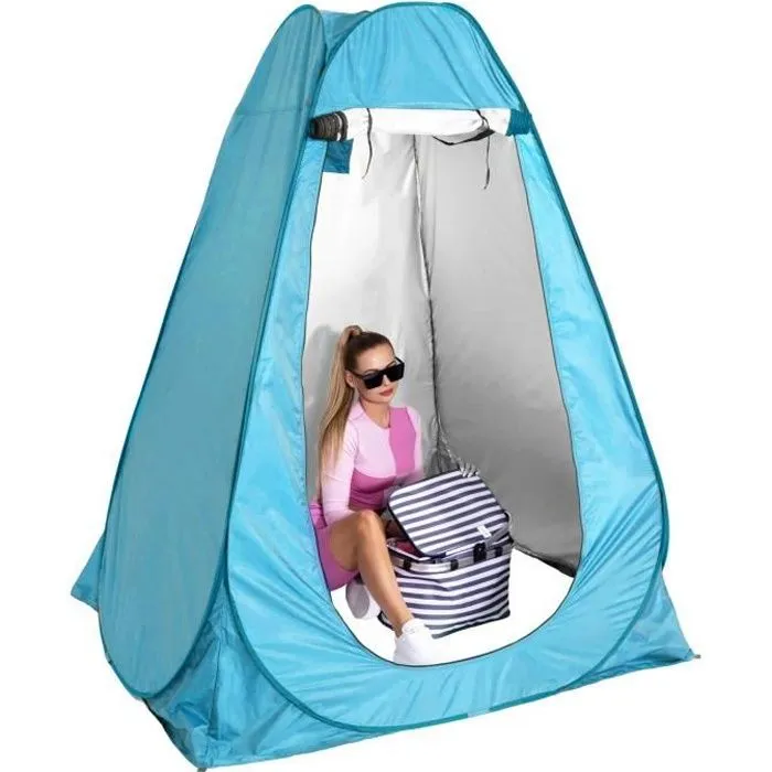 Cabine d'essayage de plage - SPRINGOS - Pop-up - 120 x 120 x 190 cm - Bleu - Tente multifonctionnelle-0