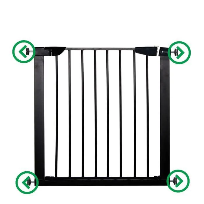 Barrière de Sécurité Bébé Enfant pour Escaliers, Portes - SPRINGOS - Réglable - Noir - Métal-2