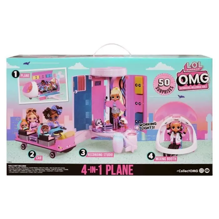 L.O.L. Surprise OMG - Avion Rouge et Blanc - Coffret de Jeux, Accessoires et Poupées pour Enfant-8