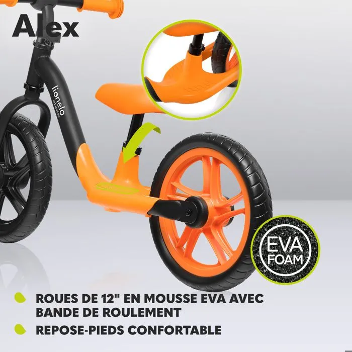 Lionelo - Draisienne Alex vélo pour enfant - Orange-3