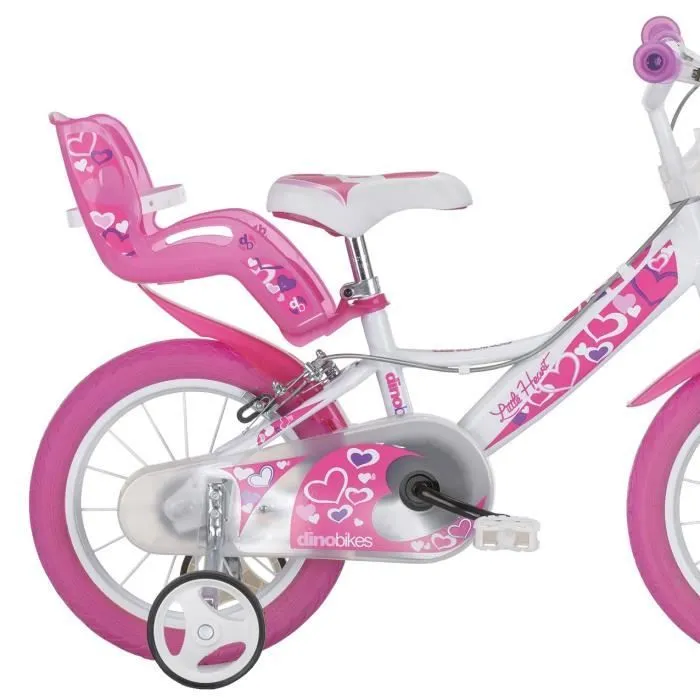 Velo Enfant 14" DINOBIKES HEARTS - 4 à 6 Ans - Blanc-2