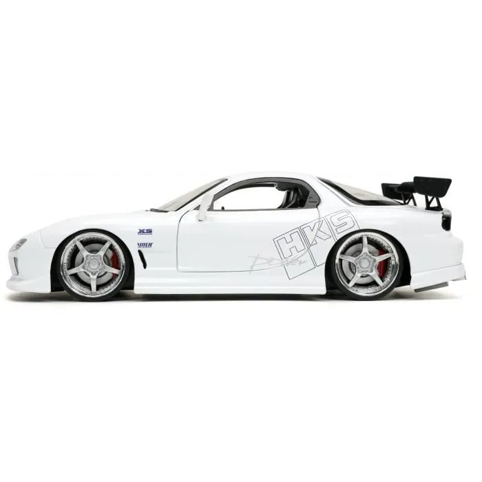 Voiture miniature - JADA - Mazda RX-7 1993 - Échelle 1:24 - Couleur blanche - Moulée sous pression-2