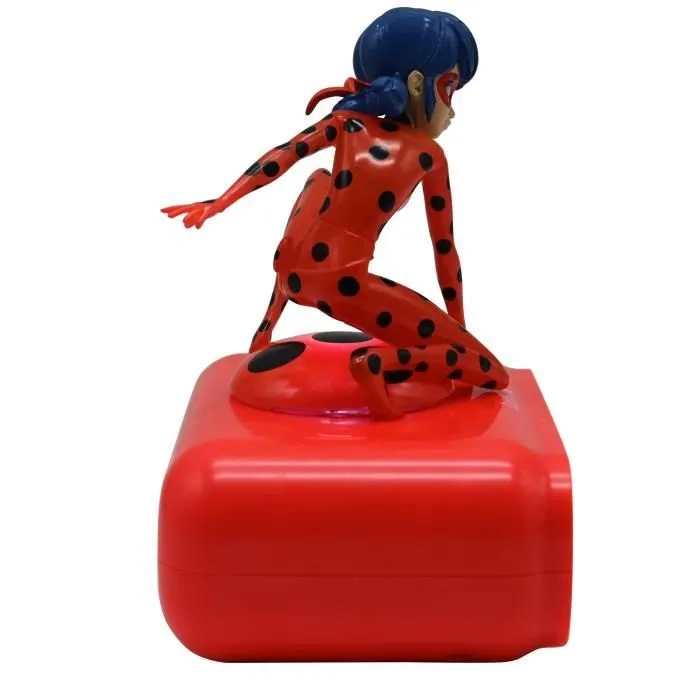 Radio réveil Miraculous - LEXIBOOK - Ladybug lumineuse - Rouge et noir - Pour enfant-1