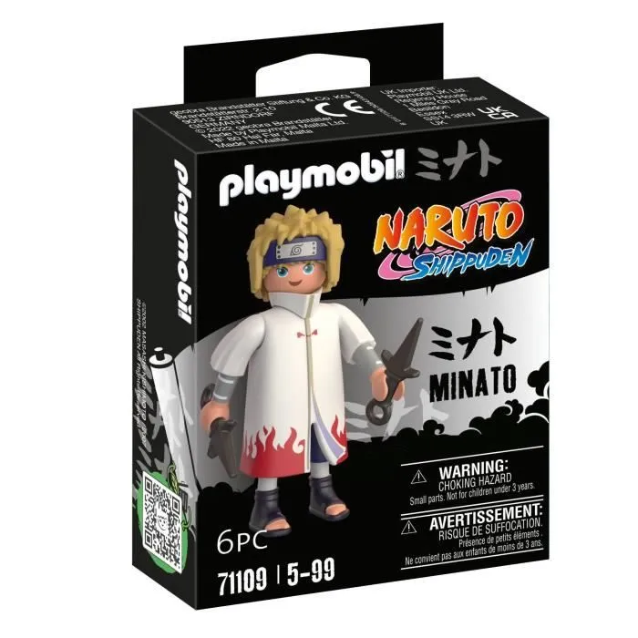 PLAYMOBIL 71109 Minato Figurine, Naruto Shippuden, Ninja du manga avec accessoires, Dès 5 ans-0