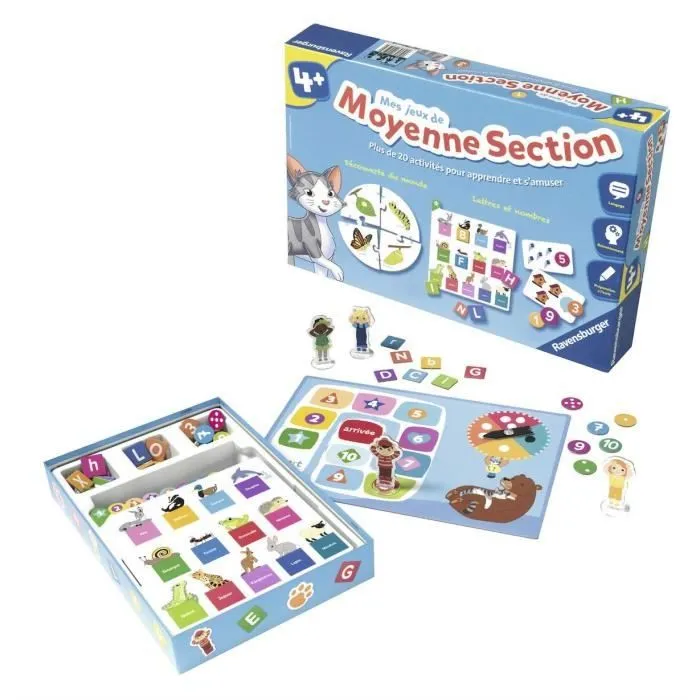 Mes jeux de moyenne section - Coffret complet éducatif - 20 activités programme 2e année maternelle - Ravensburger - Dès 4 ans-3