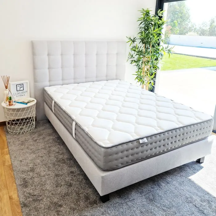 Matelas 140x190 cm, Planilux, 20 cm, mémoire de forme, ferme, indépendance du couchage, face été/hiver-1