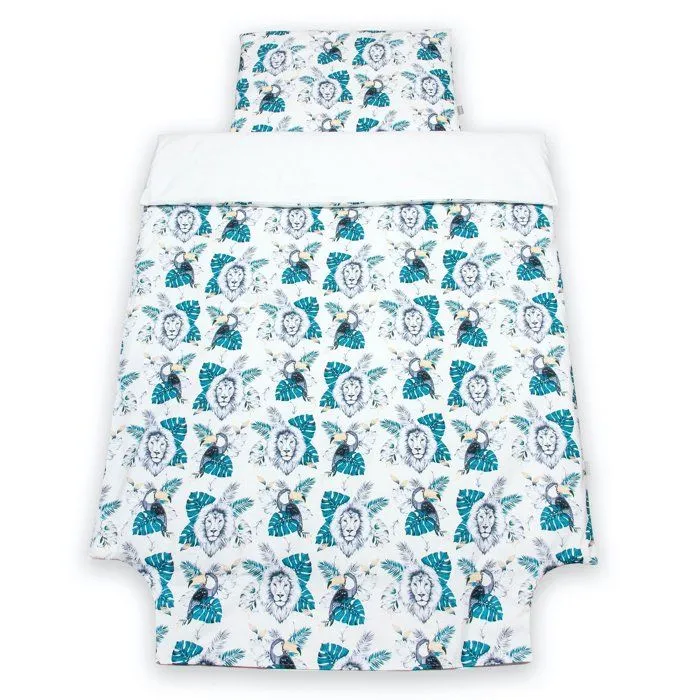 Parure de lit bébé en coton - SAVANA - 90x120 cm - Bleu - SEVIRA KIDS-0