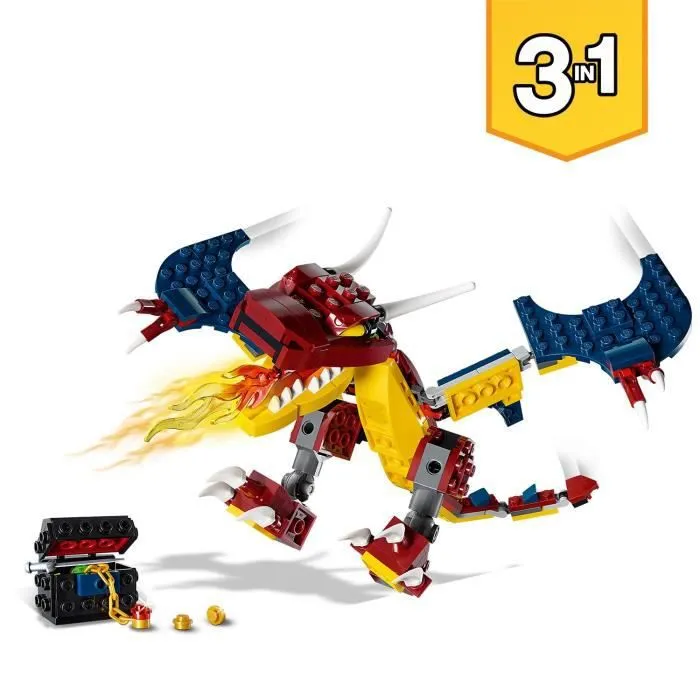 Jouet de construction - LEGO® - Creator 31102 - Dragon de feu - Tigre à dents de sabre - Scorpion-2