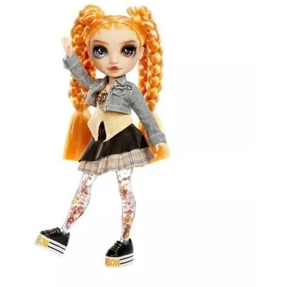 Rainbow High - Sparkle & Shine - Poupée mannequin de 27cm - Orange - Jambes avec liquide pailletés - Dès 4ans-3
