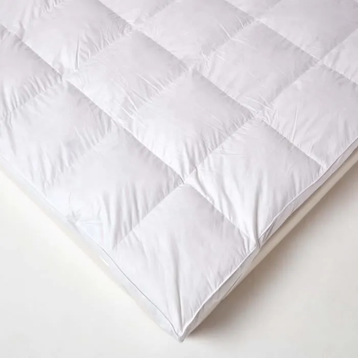 Surmatelas Plumes d'oie Très épais 140 x 190 cm-2