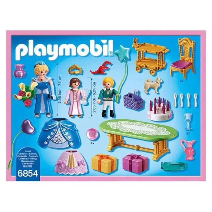 PLAYMOBIL - Princess - Salle à Manger pour Anniversaire Princier - Contient 3 personnages - 4 ans et plus-1
