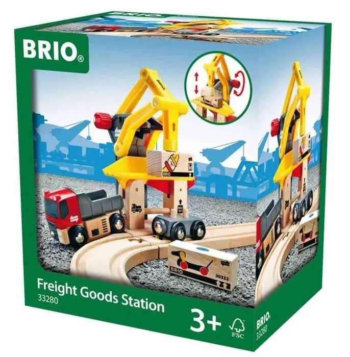 Brio World Grue de Chargement de Marchandises - Accessoire pour circuit de train en bois - Ravensburger - Mixte dès 3 ans - 33280-2