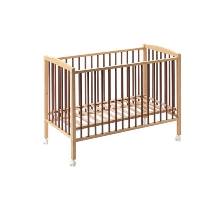Combelle - 152315 - Lit Arthur 60x120 avec roulettes Hybride Vieux Rose-0