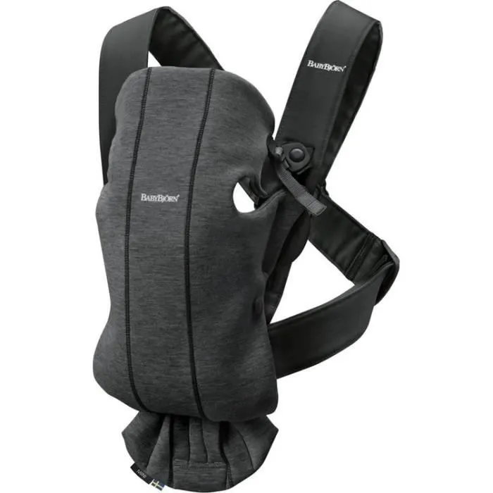 Porte-bébé Mini - BABYBJORN - Gris charbon - Physiologique - De 0 à 4 mois-0