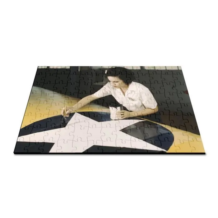 Puzzle Classique 100 pièces Seconde Guerre Mondiale Femme Hero Peintre Avion WWII-2