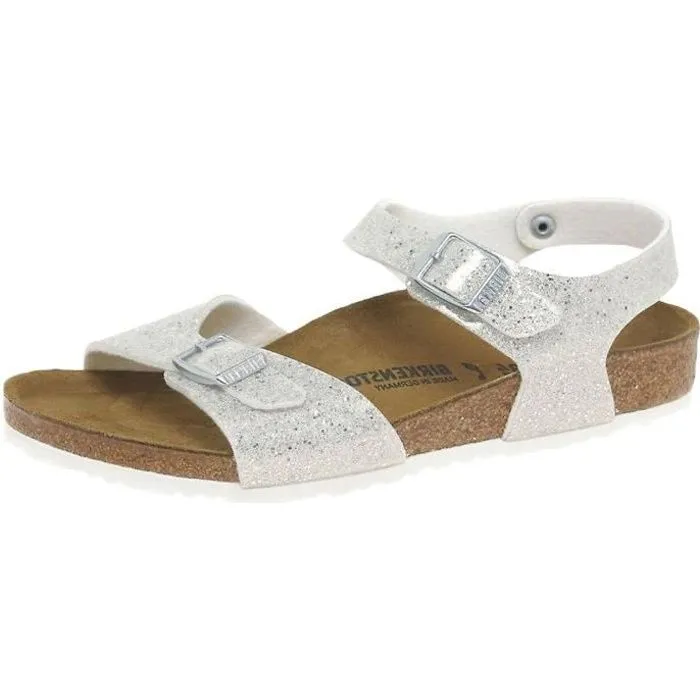 Sandales - Birkenstock - Rio - Cosmic Sparkle White - Enfant - Boucle de serrage - Confort exceptionnel-0
