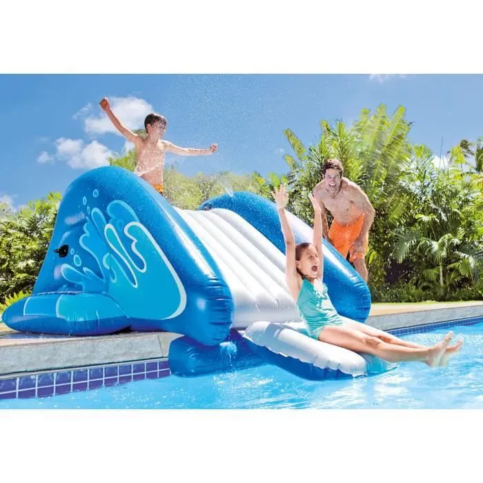 Toboggan gonflable - INTEX - Pour piscine enterrée - 6 ans et + - 333 x 206 x 117 cm-4