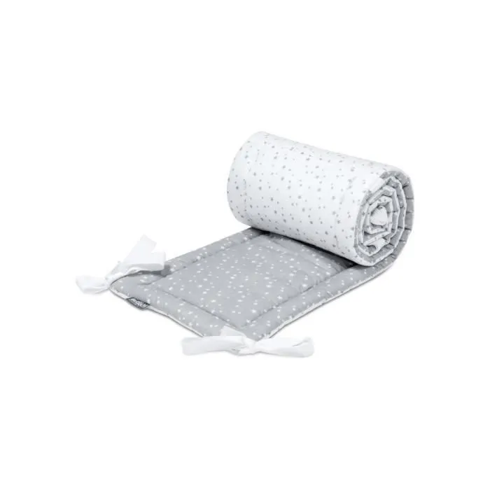 Bellochi Tour de Lit Bébé 180 x 30 cm - Certifié - Universel en Coton et Velours Souple pour un Matelas 120x60 cm - Polaris-1
