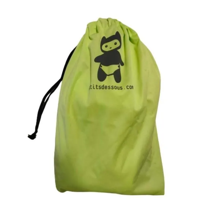 Sac à couches lavables impérmeable P'tits Dessous 35x45 cm - Pomme-0
