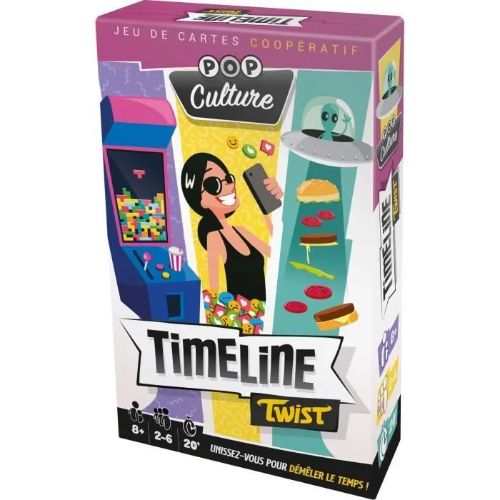 Timeline Twist Pop Culture|Asmodee - Jeu de cartes coopératif - 2 à 6 joueurs - À partir de 8 ans-4