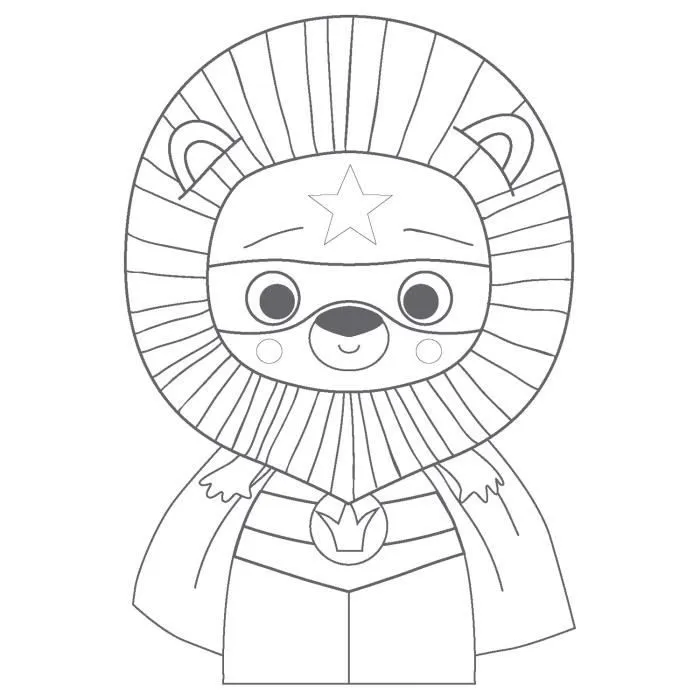 Carnet de coloriage marionnettes - AVENUE MANDARINE - Graffy Puppet - Animaux super-héros - Enfant - Mixte-2