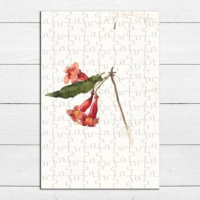 Puzzle Classique - FABULOUS - Fleurs Rouge Aquarelle Dessin Peinture - 100 Pièces - Adulte - Intérieur-3