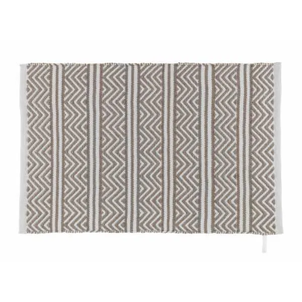 WENKO Tapis de bain Shaki, tapis salle de bain antidérapant, en bouteille plastique recyclée, Polyester, 50x80 cm, multicolore-0