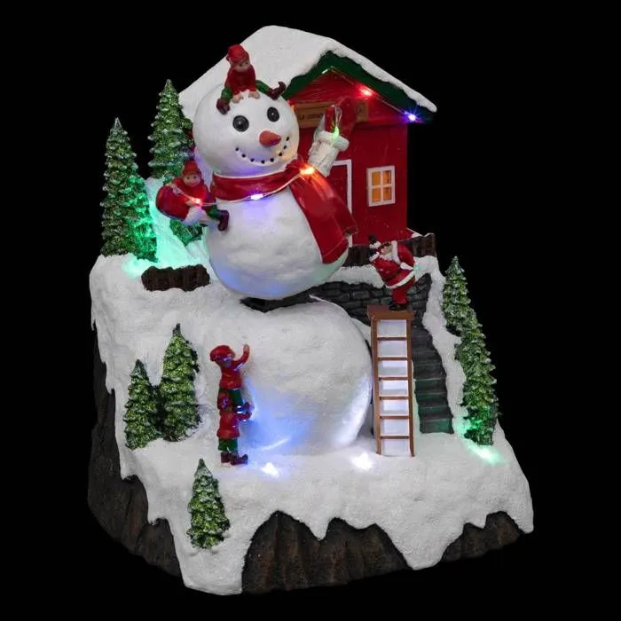 Village de Noël bonhomme de neige 17 LED à piles Feeric lights & christmas-1