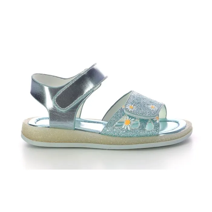 MOD 8 Sandales Liboo Bleu clair glitter fleurs-0