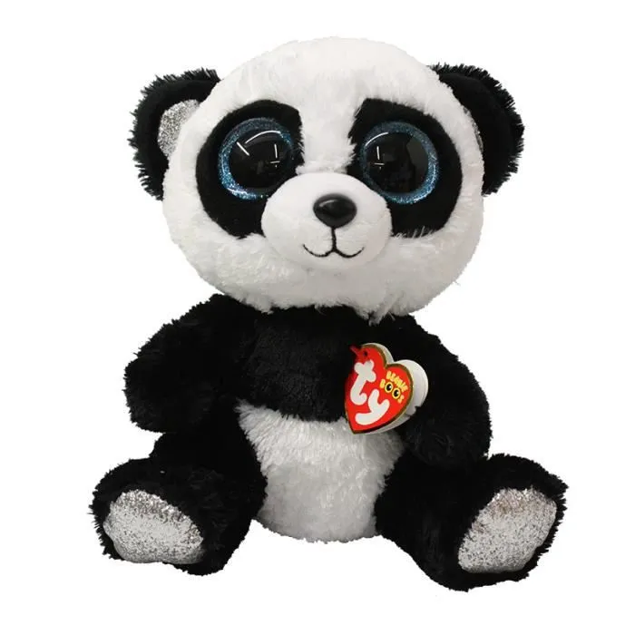 Peluche - TY - BAMBOO LE PANDA - Noir et blanc - Pour enfants - À partir de 3 ans-0