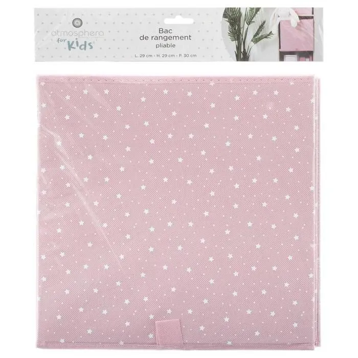 Bac de rangement enfant "Etoile" - rose - Rose - Atmosphera createur d'interieur-1