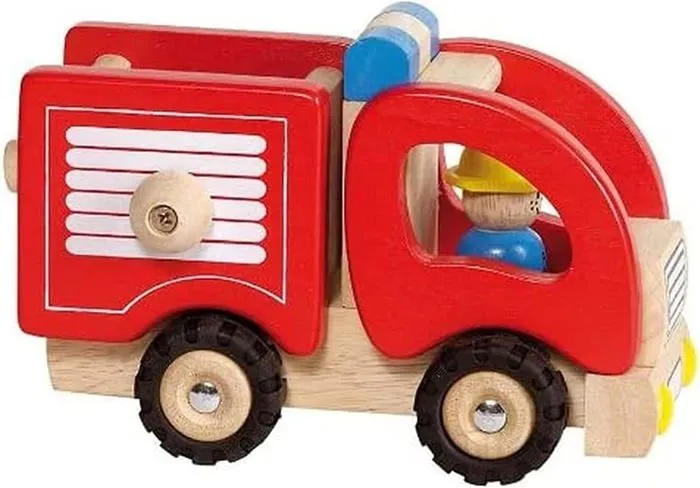 Camion de pompiers en bois-1