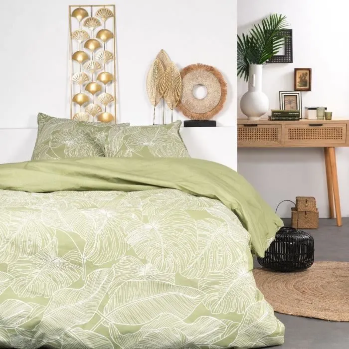 Parure de lit - TODAY Sunshine - 240x220 cm - 2 personnes - coton imprimé floral-0