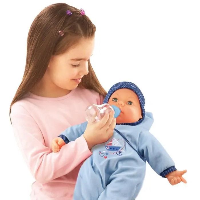 Poupée Hello Baby Garçon avec Fonction - BAYER DESIGN - 46 cm - Bleu - A partir de 10 mois-1