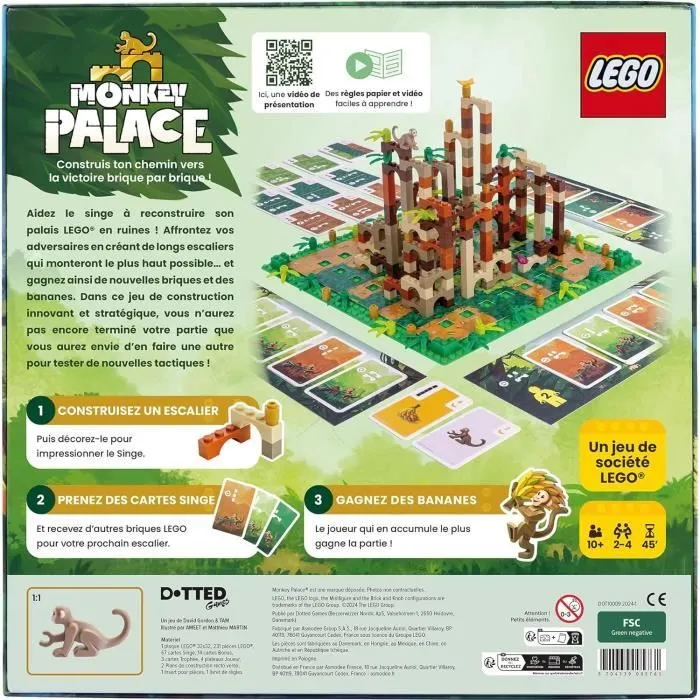 Lego® Monkey Palace - Asmodee - Construisez Votre Chemin vers la Victoire Brique par Brique ! - 10 ans et + - 2 à 4 Joueurs - 45 mn-2