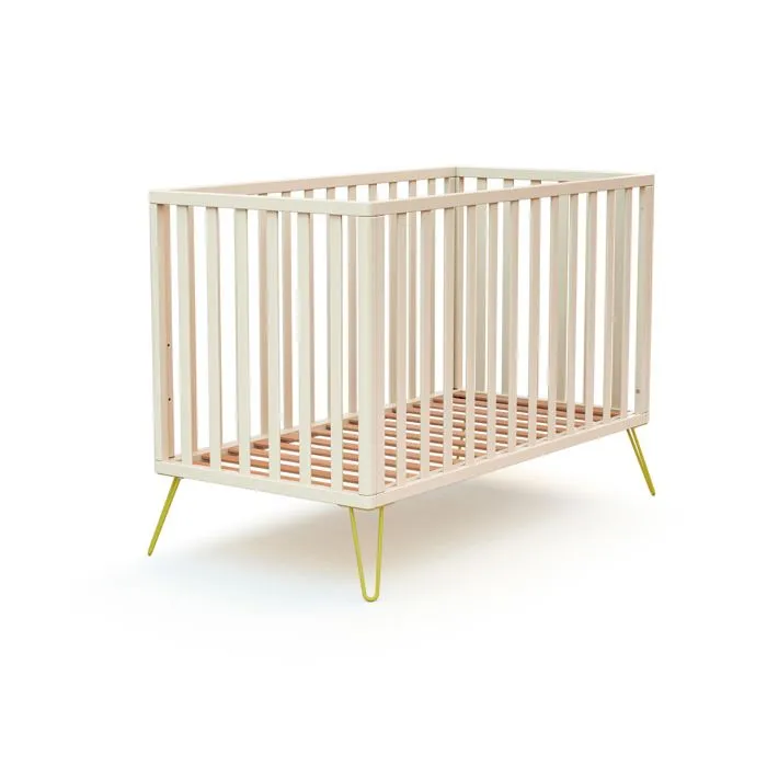 JURABABY - Lit bébé ONLY en bois  Jaune - Taille unique-4
