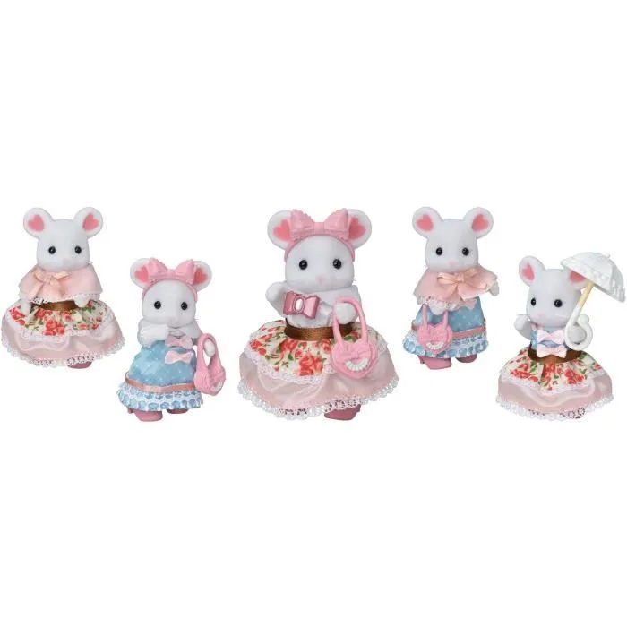 Figurines miniatures - SYLVANIAN FAMILIES - 5540 - La valisette de mode et grande sœur souris marshmallow-7