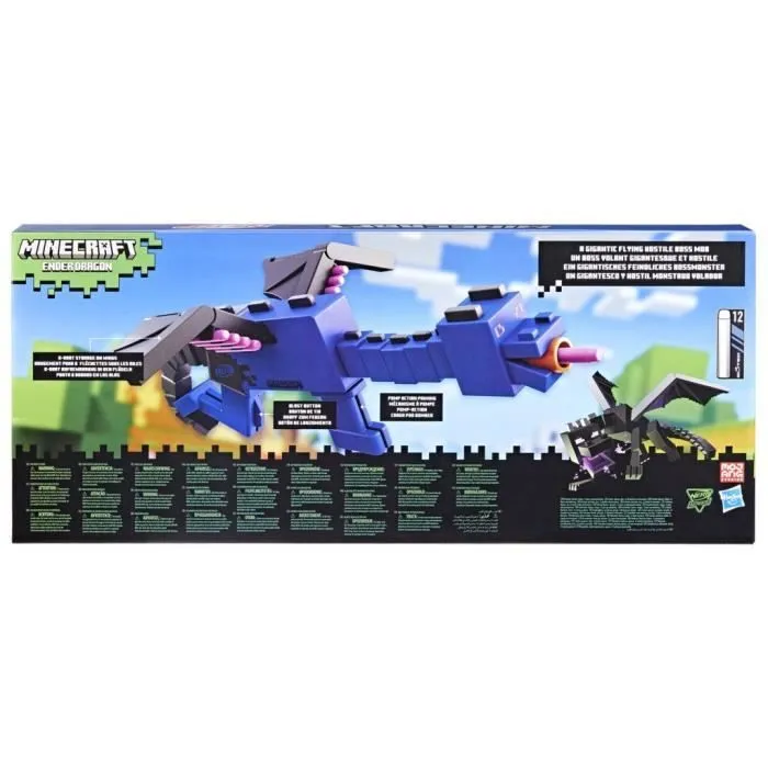 Blaster Nerf Minecraft Ender Dragon avec 12 fléchettes en mousse Nerf Elite-4