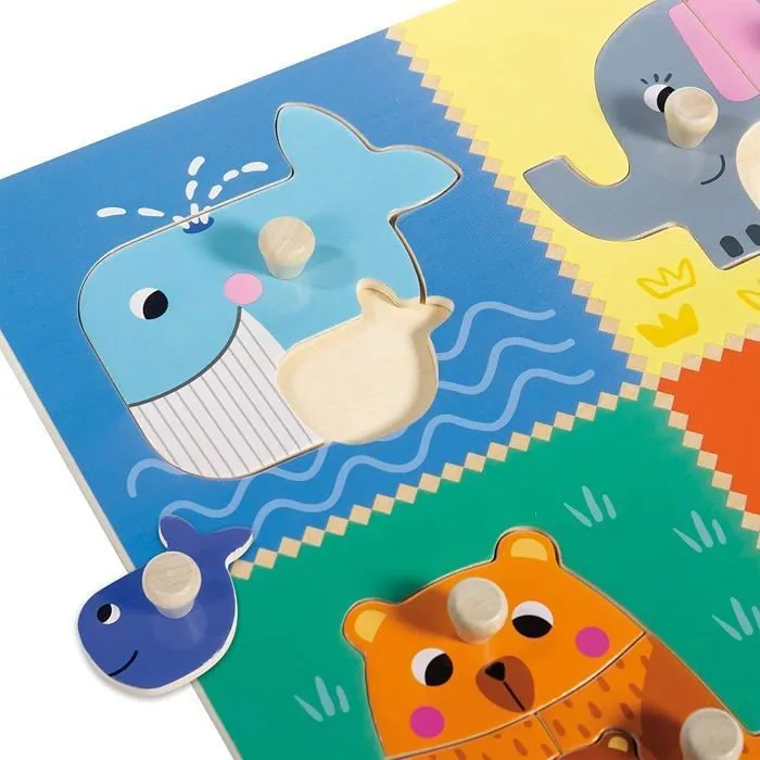 Puzzle Animaux Mamás Y Bebés Diset - Pour Bébé de 2 ans et plus - Moins de 100 pièces - Multicolore-2