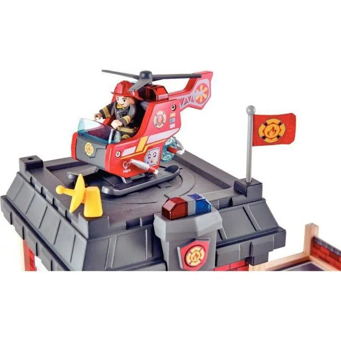 Jouet - HAPE - Grande caserne de pompiers - Rouge et gris - Mixte - Lego City - A partir de 3 ans-3
