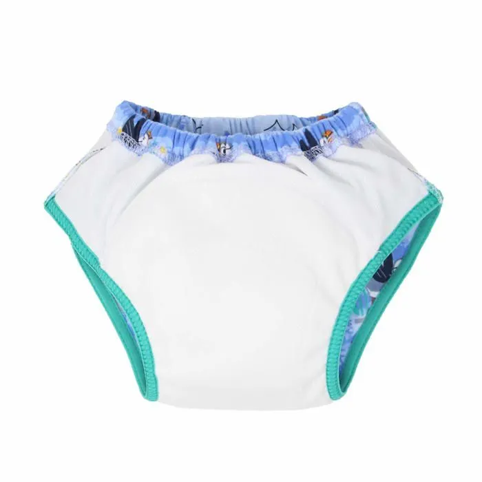 Close - 664433 - Pop-in Culotte d'apprentissage reutilisable pour enfant de 12 a 18 mois Motif macareux Bleu Taille S-2