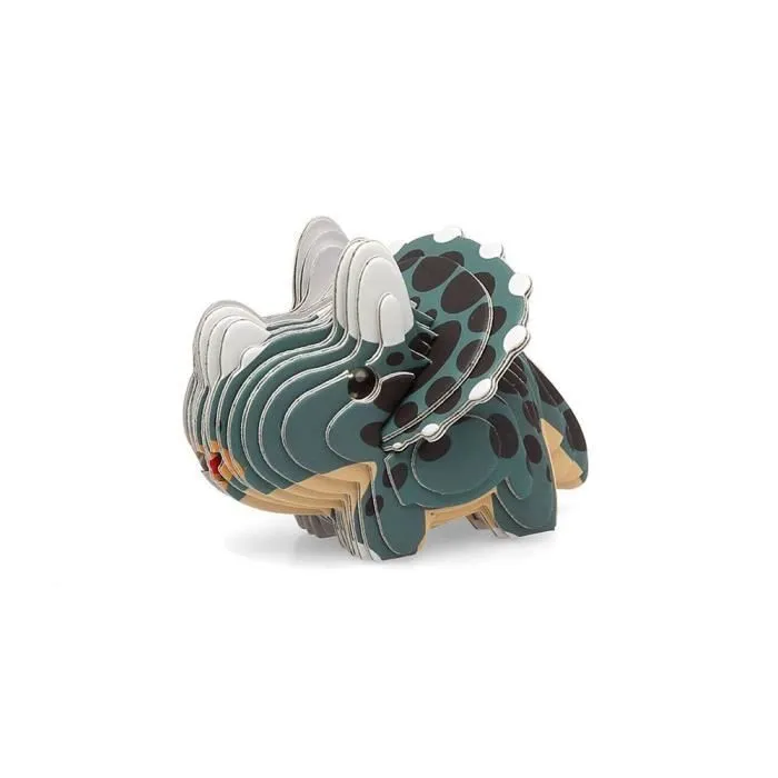 Puzzle 3D Dinosaure Triceratops DIY à assembler - Jeu éducatif et amusant pour enfants de 5 ans et plus-2