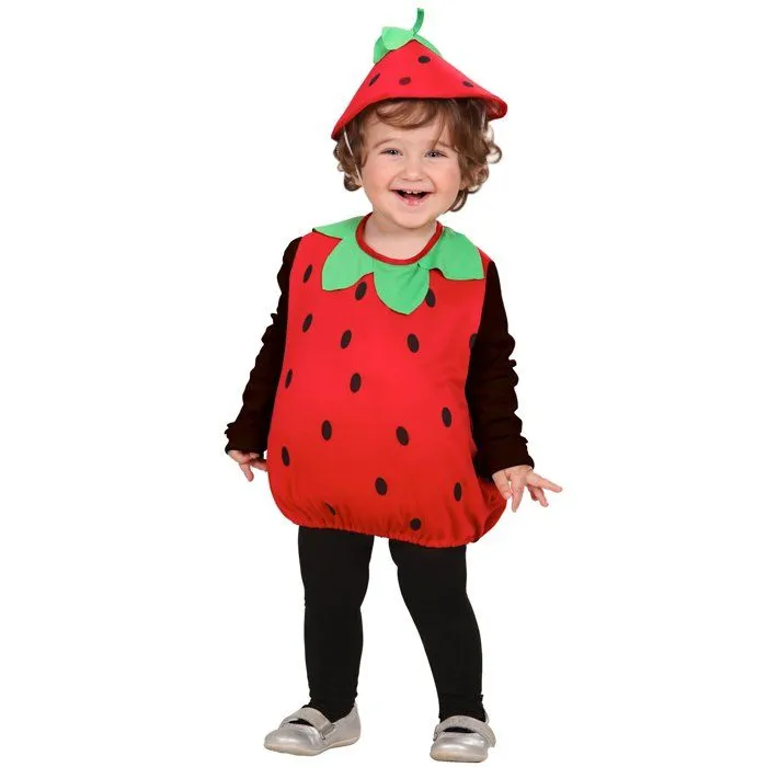 Déguisement fraise fille - MARQUE - 215660 - Taille : 1 à 3 ans - Couleur principale : Noir - Pour intérieur-0