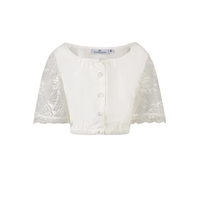 Chemisier - blouse - liquette Stockerpoint trachtenkids - LIBBY WEISS-5-134-140 - Chemisier pour Enfant Libby Dirndl Fille-0