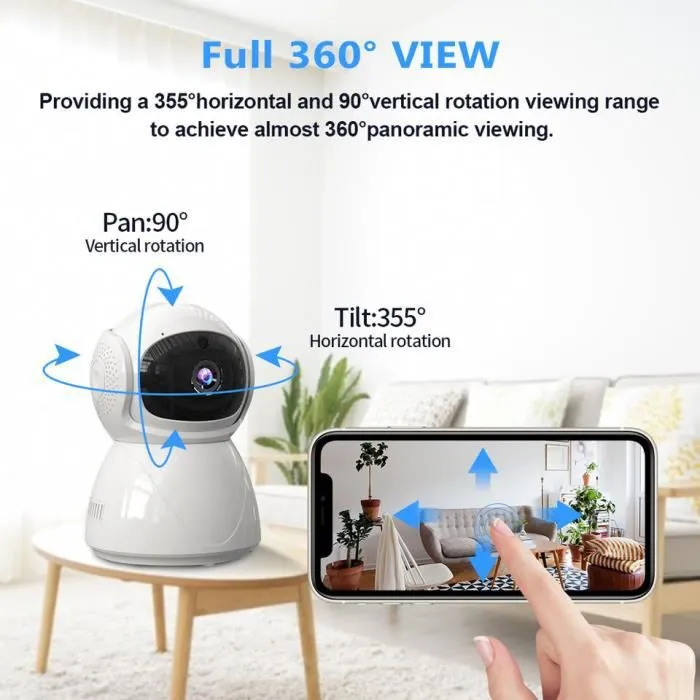 Babyphone - Ecoute bébé  -Vidéo Sans Fil Multifonctions - Double bande 2.4G et 5G- Caméra Bidirectionnel - Vision Nocturne -A3-3