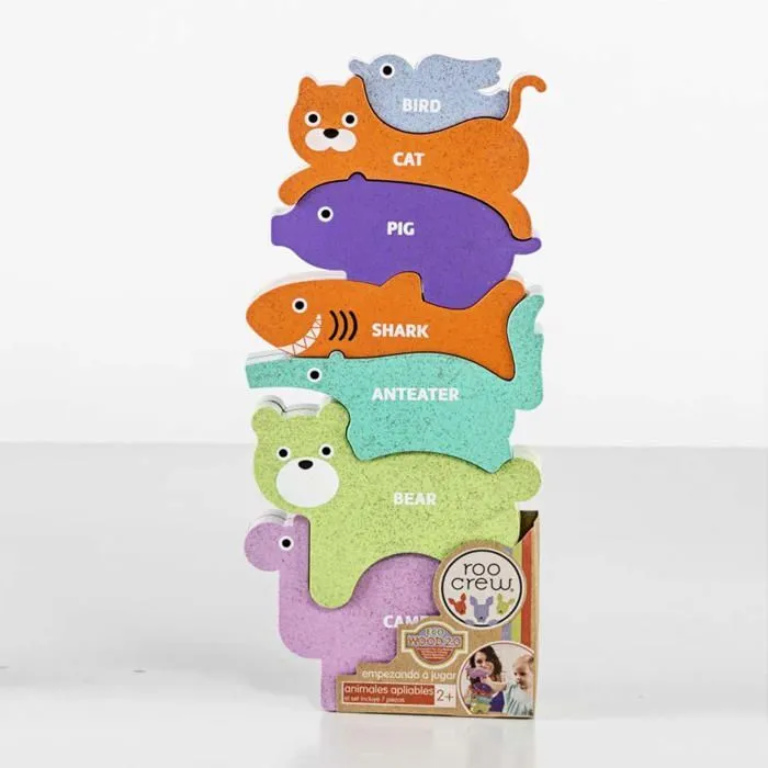 Puzzle Cefa toys - 00648 - Eco-Wood Puzzle Animaux empilables Assortis 7 pieces-1